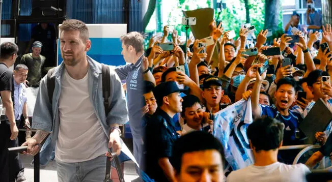 Messi desató una locura en su llegada a China