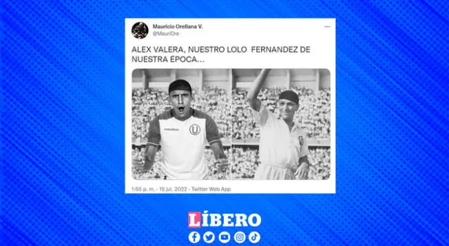 Parece que el amor de los hinchas cremas a Valera lo llevaron a compararlo con Lolo Fernández.