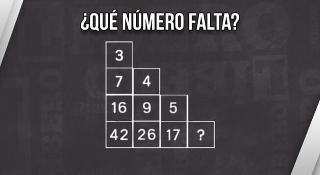 Tienes que realizar una operación matemática para hallar la respuesta del acertijo visual.