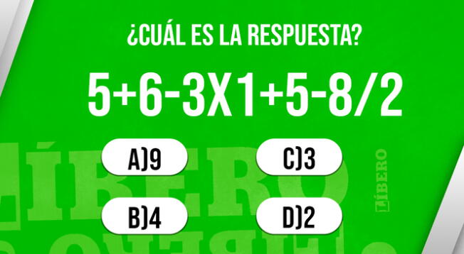 Activa tu mente al 100% y logra dar con la respuesta correcta del desafío matemático en solo pocos segundos.