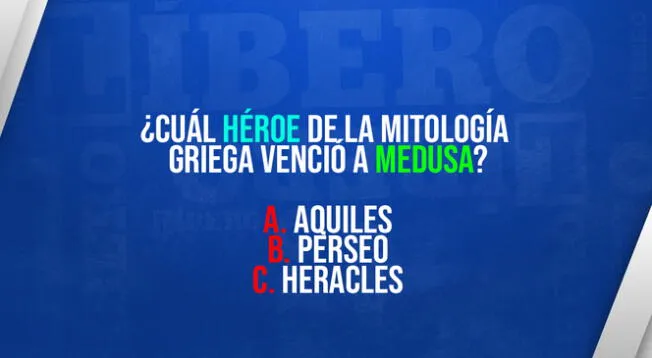 Solo un genio conoce quién fue el héroe griego que venció a Medusa.