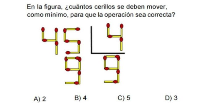 Tienes 8 segundos para poder resolver este ejercicio viral de cerillos.