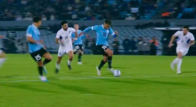 Rodrigo Zalazar puso el 2-0 para Uruguay ante Nicaragua.