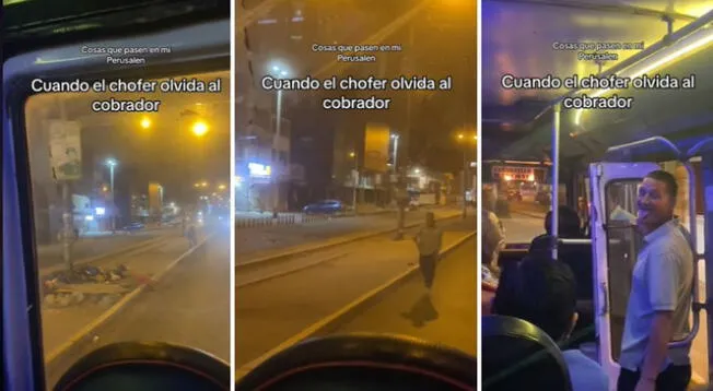 El hecho fue tomado con humor por los pasajeros del transporte público.