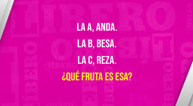 Demuestra que eres una persona sumamente ágil y logra dar con la respuesta correcta en solo 7 segundos. Demuestra que eres una persona sumamente ágil y logra dar con la respuesta correcta en solo 7 segundos.