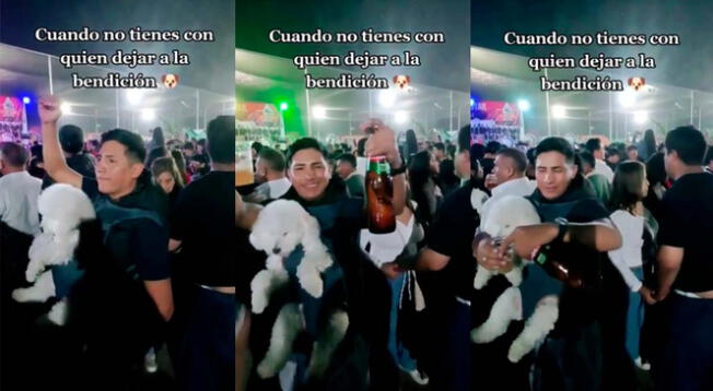 Un hombre demostró que es un "padre responsable" tras llevar a su perro a concierto.