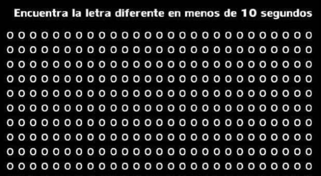 Descubre la letra diferente en este reto viral de solo 10 segundos Descubre la letra diferente en este reto viral de solo 10 segundos