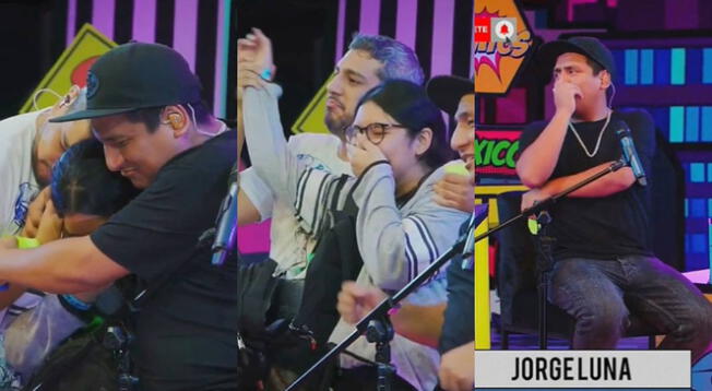 Jorge Luna y Ricardo Mendoza ayudó a fanática a vender sus panes con pollo en pleno show.