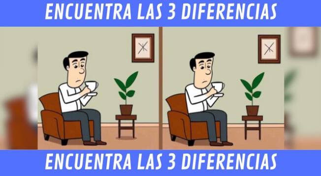 Ubica las tres diferencias en la imagen en segundos y sé un pro.