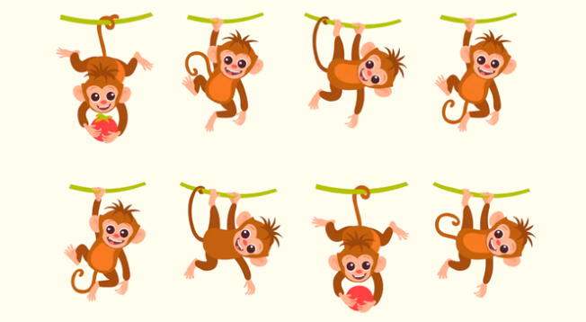 ¿Serás capaz de encontrar a los dos monos que se repiten en este entretenido reto visual solo para expertos?