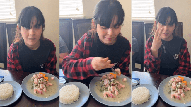 Joven chilena mostró su encanto por nuestro ceviche y su reacción sorprendió en TikTok.