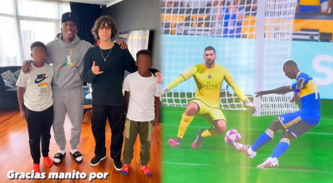El 'Rayo' Advíncula compartió fotografías en su Instagram al lado del rapero peruano, con quien se animó a jugar un partido de FIFA.