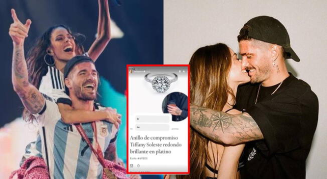 Tini y De Paul: pareja es viral por foto de presunto anillo de compromiso