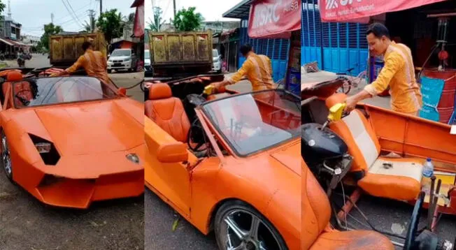 Un joven decidió usar su creatividad para construir su propio auto deportivo.