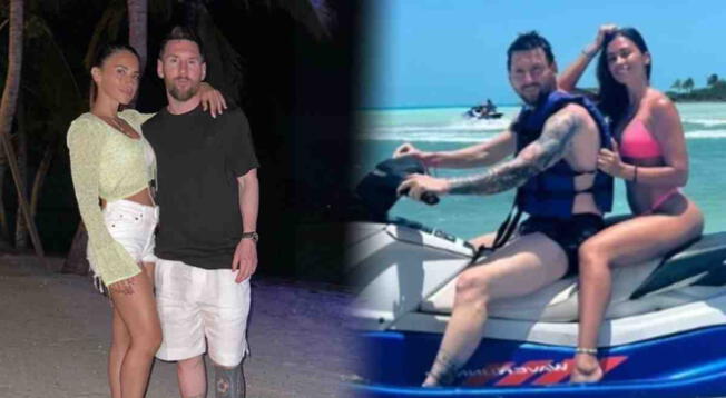 Leonel Messi y Antonela Roccuzzo disfrutan de sus vacaciones en Bahamas.