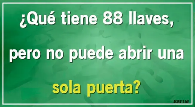 Solo un verdadero experto en la música podría superar este acertijo.