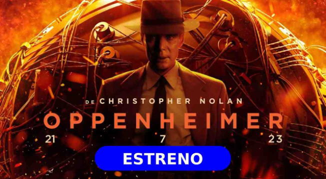 "Oppenheimer" se estrenará el 21 de julio en todos los cines a nivel nacional.