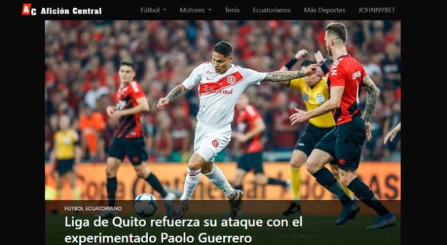 ¿Paolo Guerrero logrará llegar al once titular de LDU esta temporada? Foto: Afición Central