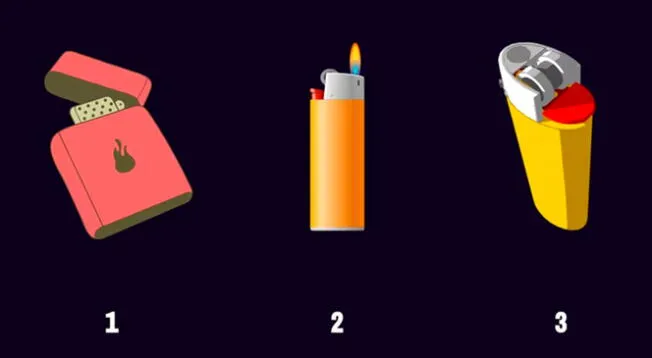 ¿Una llama encendida o apagada? Escoge una de las tres figuras que aparecen en el TEST VISUAL.