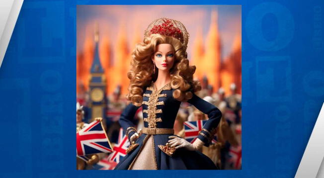 Barbie de Reino Unido, incluso se ve parte de la ciudad de Londres.