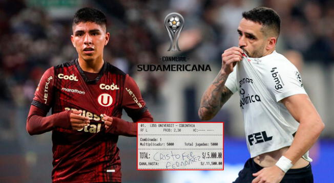 Un hincha apostó toda su gratificación a victoria de Universitario vs. Corinthians por la Copa Sudamericana, y si acierta su cuenta bancaria reventará.