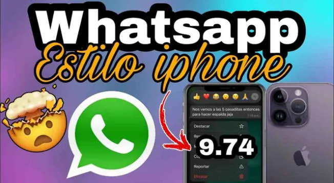 Descarga WhatsApp estilo iPhone 9.74 de la manera más fácil y libre de virus.