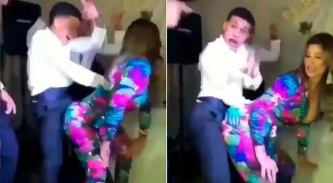 Una supuesta docente es viral tras bailar con un estudiante en una fiesta.