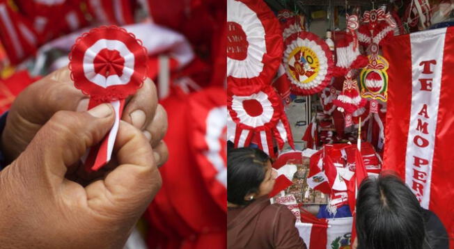 El uso de las escarapelas incremente durante el mes de julio por Fiestas Patrias.