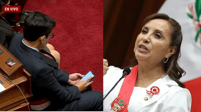 Dina Boluarte no captó toda la atención de los congresistas en su mensaje