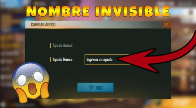 Sigue este tutorial para poner espacios invisibles en tu nombre de Free Fire rápido y sencillo.