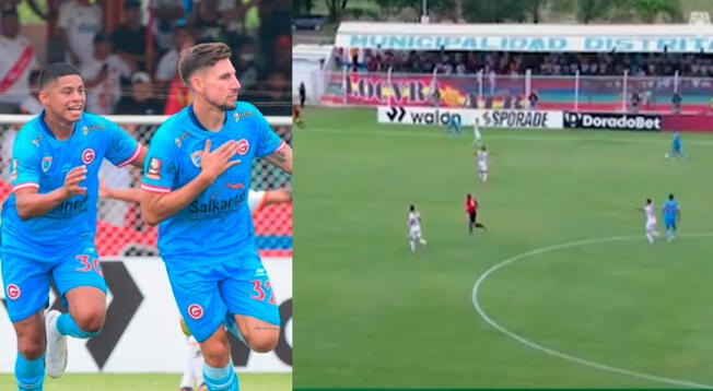 Santiago Giordana anotó para Deportivo Garcilaso cuando había dos balones en la cancha