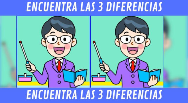 Descubre las dos diferencias en la imagen en muy pocos segundos.