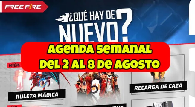 Conoce cuáles son los ítems de la agenda semanal de Free Fire: desde ruleta mágica hasta una M14.