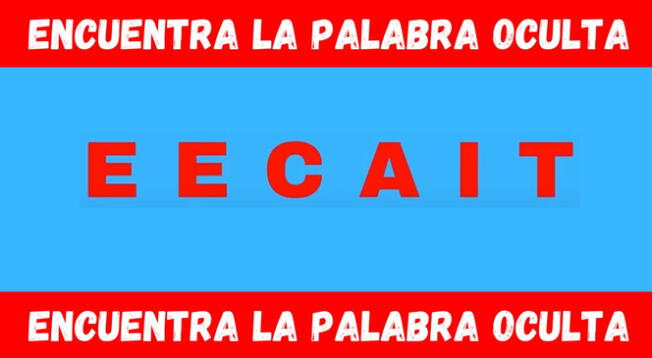 Distingue la palabra oculta en la figura en unos cuantos segundos.