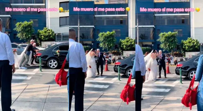 Una joven vivió un incomodo momento mientras iba a su matrimonio.