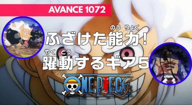 Te mostramos el avance OFICIAL del capítulo 1072: ¡Luffy vs. Kaido!