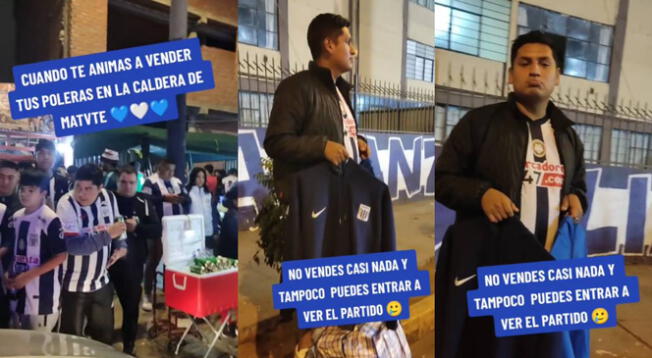 El joven intentó vender sus poleras con el logo de Alianza en Matute.