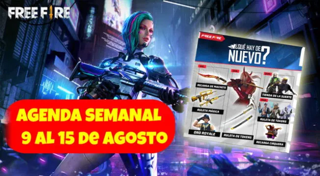 Garena revela la lista de ítems GRATIS durante la agenda semanal del 9 al 15 de agosto.