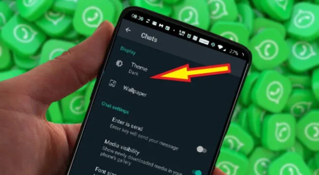 Pasos para activar el modo súper oscuro en WhatsApp sin instalar ninguna aplicación extra.