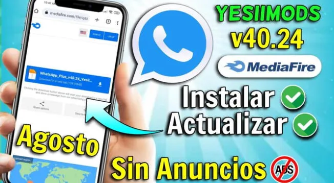 Descarga WhastApp Plus V40.24 sin anuncios y de manera segura en tu celular.