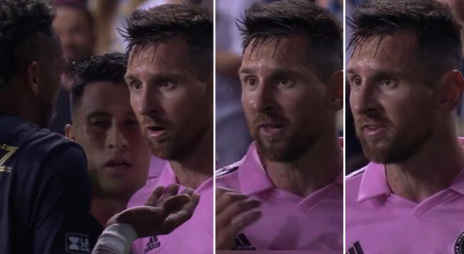 Iracunda reacción de Lionel Messi.