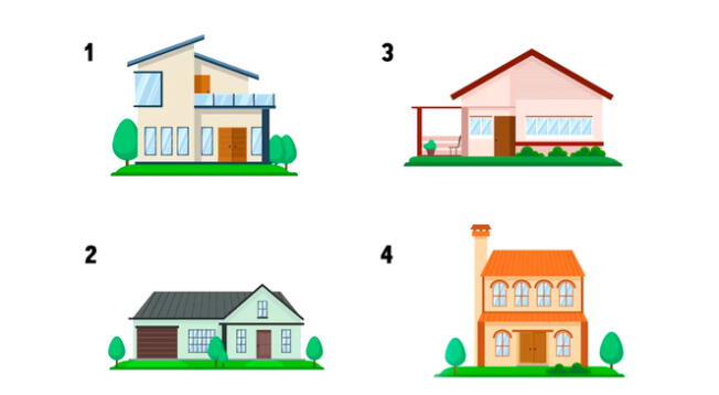 Escoge la casa que más te guste o en la que te gustaría vivir, solo así podrás conocer más detalles de tu personalidad.