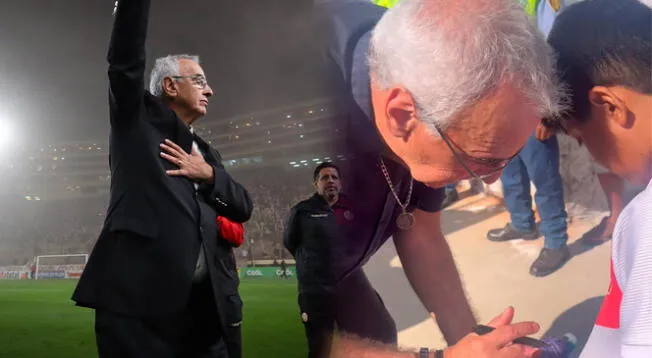 Fossati tuvo emotivo gesto con niño hincha de Universitario que lloraba por verlo - VIDEO Fossati tuvo emotivo gesto con niño hincha de Universitario que lloraba por verlo - VIDEO