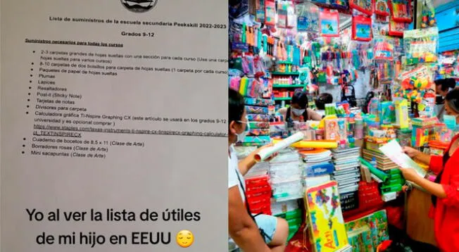 Trece artículos solo tuvo que comprar una madre en Estados Unidos.