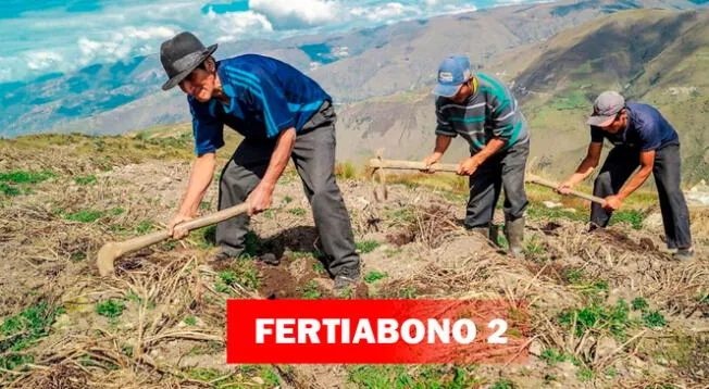 Consulta cómo cobrar el Fertiabono 2 del Midagri que estará disponible hasta el 31 de agosto 2023 para la población productora agraria.
