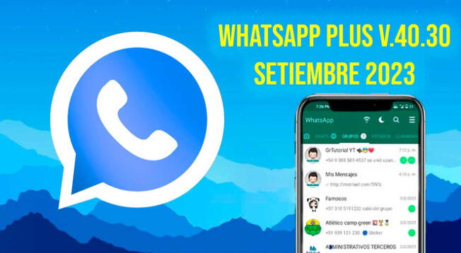 Aquí podrás obtener el APK del WhatsApp Plus en su versión 40.30F para setiembre del 2023.