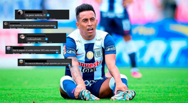 Hinchas de Alianza Lima rechazan renovación de Christian Cueva para la temporada 2023.