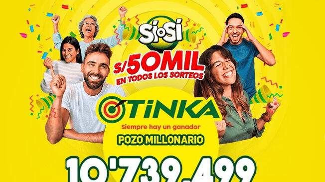 El Pozo Millonario de La Tinka es de 10'739,499 y tú podrías ser uno de los ganadores.