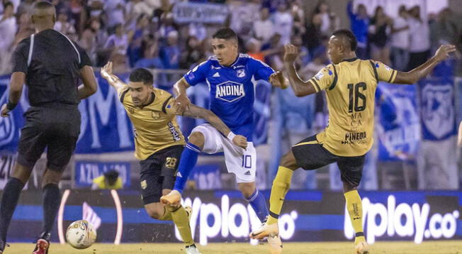 Águilas Doradas derrotó 2-0 a Millonarios en un duro partido por la Liga BetPlay.