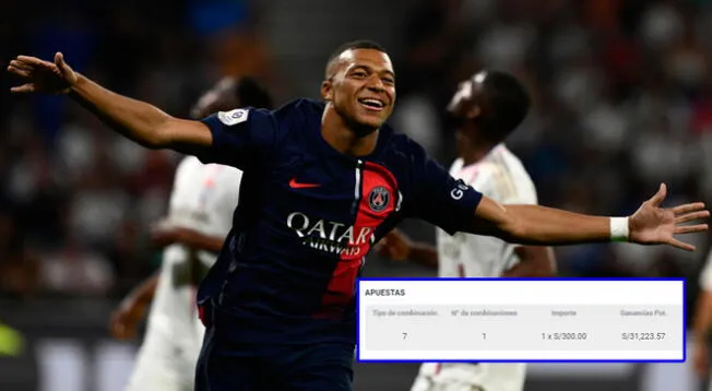 Con solo 300 soles un apostador logró ganar 31 mil soles. ¿Cómo lo hizo? Gracias al PSG de Mbappé.